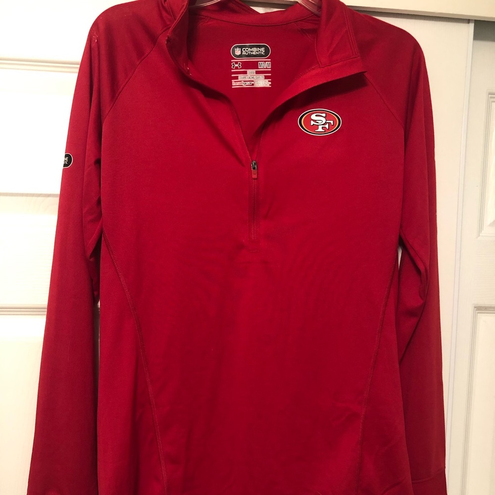 Under armor red 49ers quarter zip